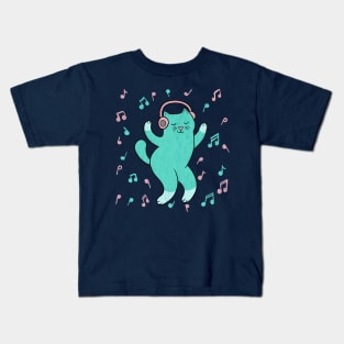 Music Loving Cat Kids T-Shirt